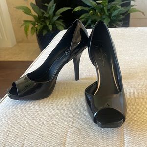 Jessica Simpson Square Toe Open Toe Pumps